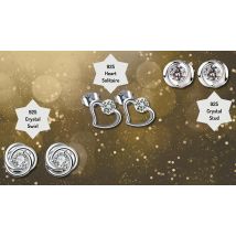 Sterling Silver Plate Earring Collection - 9 Designs