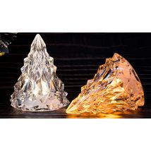 1 or 12 Diamond-Cut Crystal Christmas Tree LED Lights - 2 Colours