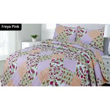 3-Piece Quilted Patchwork Bedspread Set - 12 Designs & 2 Sizes
