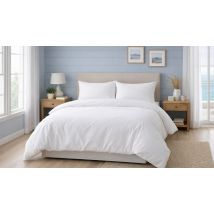 Hotel-Quality Cotton Rich White Bed Sheet or Duvet Cover Set - 4 Sizes!