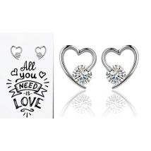 'All you need is Love' Earrings with Crystals from Swarovski
