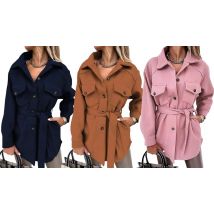 Women's Vintage-Style Lapel Coat - 6 Colours, 6 Sizes