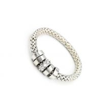 Simulated Crystal Rope Style Bangle - 3 Colours