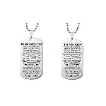 Son or Daughter Dog Tag Necklace - 4 Options