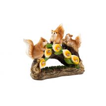 Solar LED Squirrel Squad Branch Garden Ornament