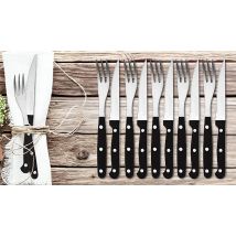 12-Piece Stainless Steel Steak Knives & Fork Set