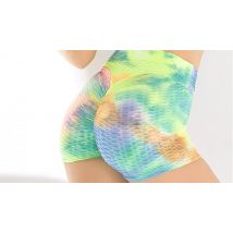 High Waist Tie Dye Yoga Shorts - 7 Colours & 4 Sizes