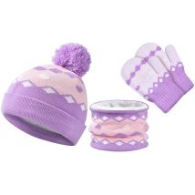 Kid’s Cosy Hat, Scarf & Gloves Set - 3 Colours