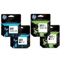 HP Black or Colour Printer Ink Cartridges - 8 Options