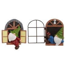 Open Window Garden Gnome Ornament - 2 Designs