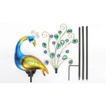 Solar-Powered LED Garden Peacock Light