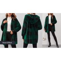 Cosy Plaid Hooded Jacket