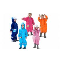 Kids Hooded Waterproof Rain Suit - 5 Colours & 5 Sizes