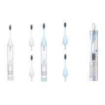 Folding Toothbrush & Heads Travel Set - 2 Colours