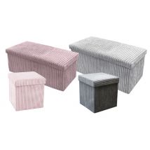 Corduroy Ottoman Storage Box - 2 Sizes & Colours