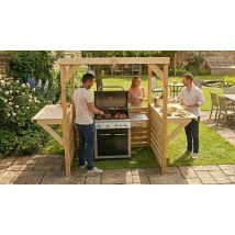 Wingman BBQ Shelter with Foldout Bar Tops