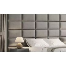 4-Pack Upholstered Plush Velvet Wall Panels - 2 Sizes