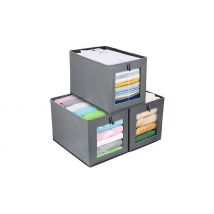 Visible Foldable Fabric Storage Boxes - 1 or 3-Pack