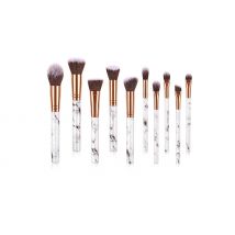 10-Pack Marble Makeup Brush Set - 2 Colours