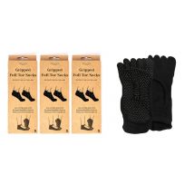 3-Pairs of Myga Non-Slip Toe Socks - 4 Sizes