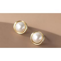 Stud Earrings with Fresh Water Pearls