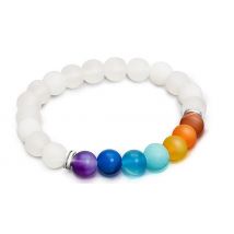 Chakra Agate Bead Stretch Bracelet