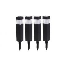 Solar LED Rattan-Style Pathway Lights - Pack of 4 or 8!