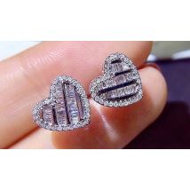Halo Heart Crystal Earrings