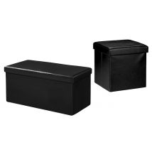 Folding Ottoman Storage Box - 5 Colours & 2 Sizes