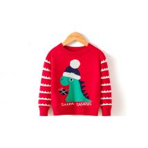 Kid's 'Santa-Saurus' Dinosaur Christmas Jumper - 3 Colours & 5 Sizes