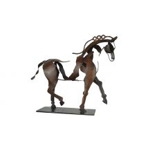 Handmade Metal Horse Sculpture
