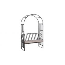 Metal Garden Rose Trellis Arch with Bench