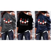 Women's Off-Shoulder Christmas Gonk Sweater - 5 Sizes & 5 Colours
