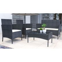 4-Seater Rattan Garden Set with Cushions! - 3 Colours & Optional Cover