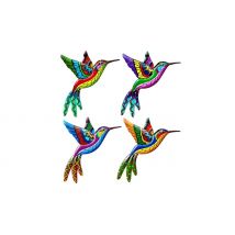 2 or 4-Pack of Metal Hummingbirds