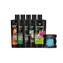 3 or 6-Pack of Lynx XXXL Shower Gel with Manwasher Shower Tool - 5 Scents