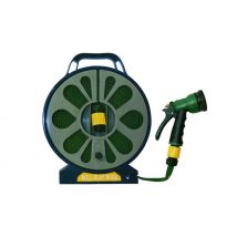 50ft Flat Garden Hose & Spray Gun - 7 Settings!