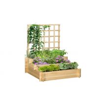 Outsunny 3 Tier Garden Planter with Trellis