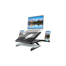 Adjustable Laptop Stand with Built-In Phone Holders - 2 Colours!