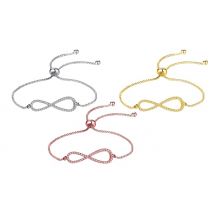 Infinity Bracelet & Earring Set Encrusted with Crystals from Swarovski - 3 Colours