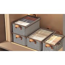 Stackable Fabric Storage Box with Cover - 3 Sizes