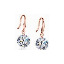 Rose Gold Crystal Drop Earrings