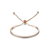 Adjustable Metal Friendship Bracelet with Swarovski Crystals- 3 Colours