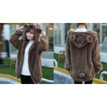 Cartoon Plush Coat With Ears And Tail - 3 Colours