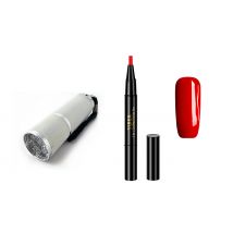 Glamza Gel Polish Nail Pen & Optional Portable LED Dryer - 10 Colours