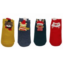 1 or 4-Pack of Festive Christmas Socks - 4 Designs