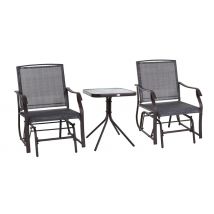 Outsunny Glider Rocking Chairs & Table Set