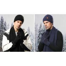 Men's Winter Warm Hat, Scarf & Gloves Set - 4 Colours!