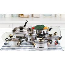 12-Piece Stainless Steel Pot & Pan Set