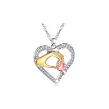 Mother & Baby Heart Necklace - 3 Colours